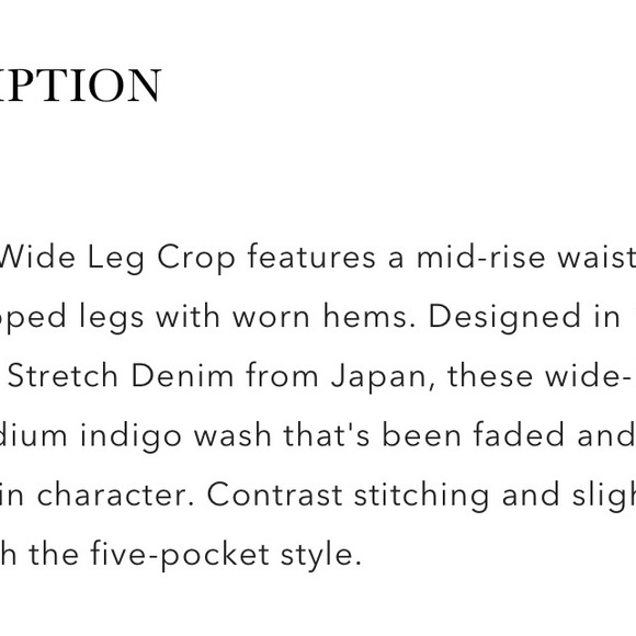 AG Saige Wideleg Crop - Picture 5 of 5